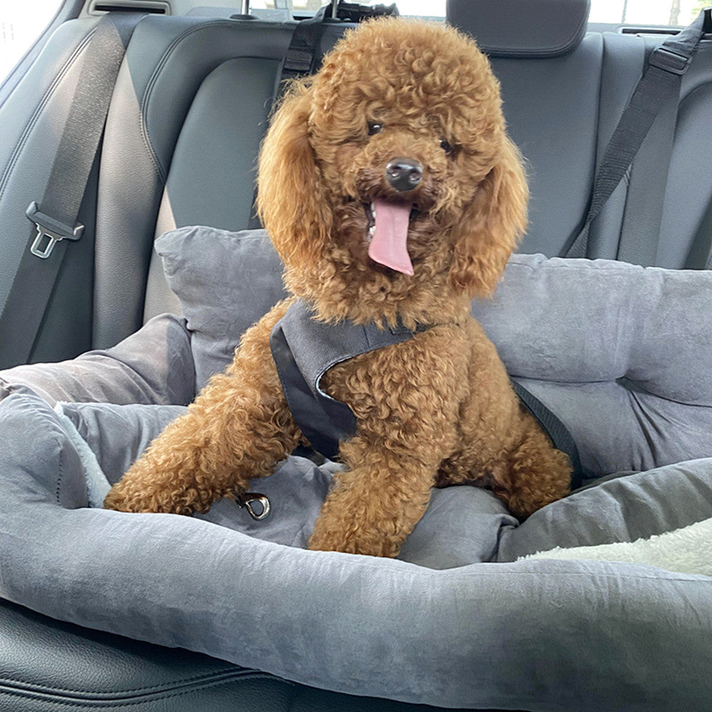 Pet Car Double Seat Travel Carries Bed for Medium Dog
