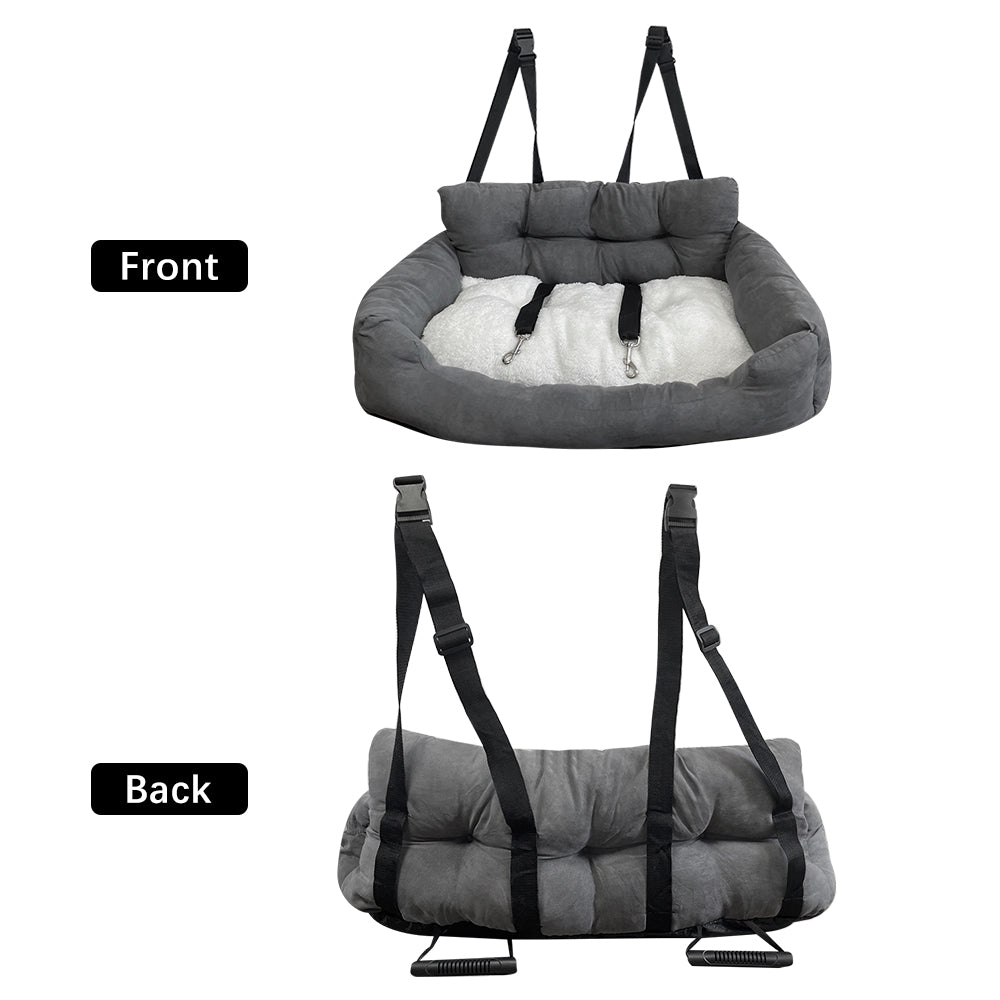 Pet Car Double Seat Travel Carries Bed for Medium Dog