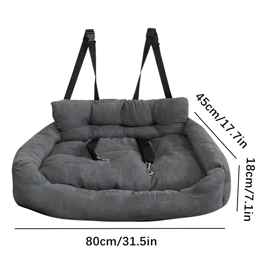 Pet Car Double Seat Travel Carries Bed for Medium Dog