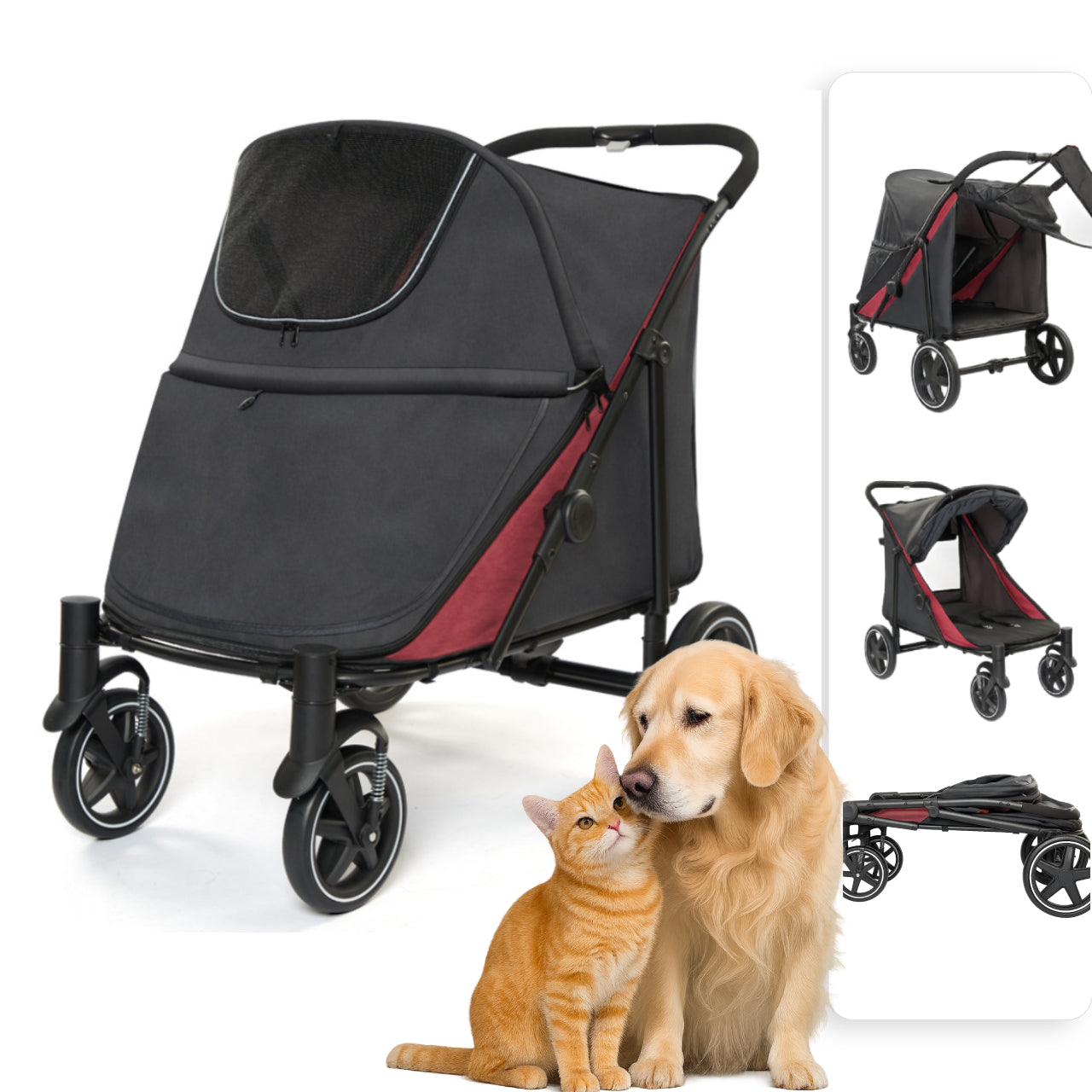 Large Dog Pushchair Stroller