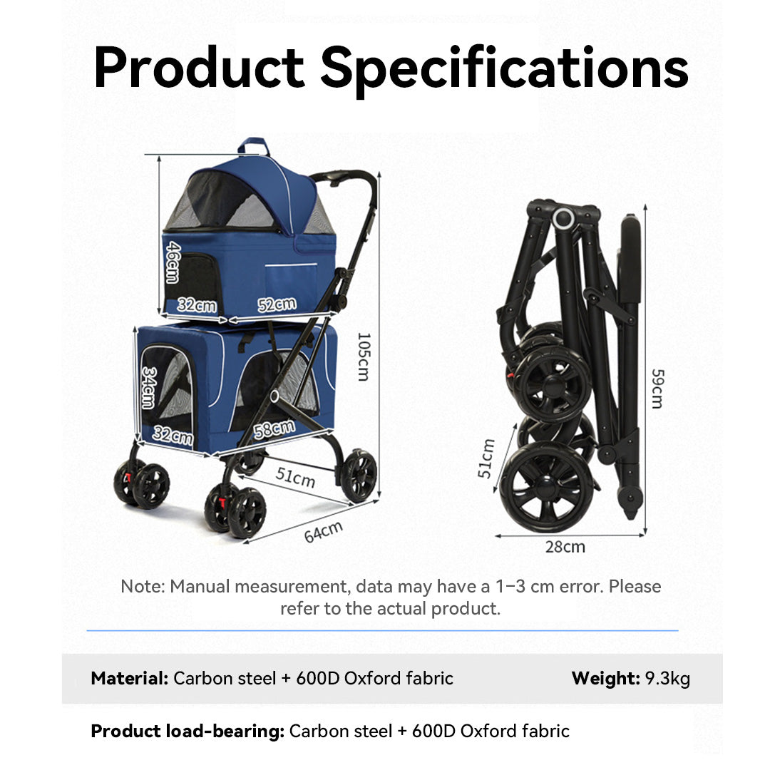 SS15 Pet Cat Carrier Stroller Specifications