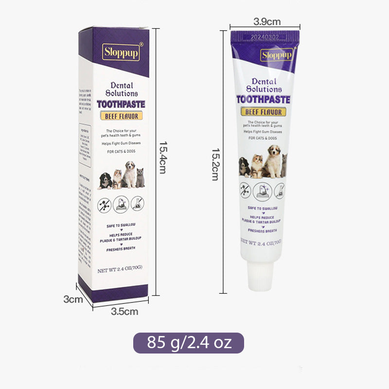 Pet Toothpaste Beef Flavor 2.4 oz Dental Care Tartar & Plaque Control for Fresh Breath