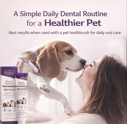 Pet Toothpaste Beef Flavor 2.4 oz Dental Care Tartar & Plaque Control for Fresh Breath