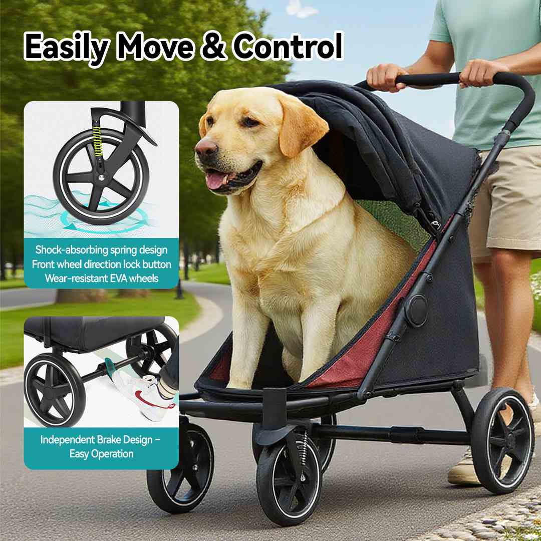 SL60 Extra Large Pet Stroller – Safe, Comfortable & Foldable for Dogs & Cats