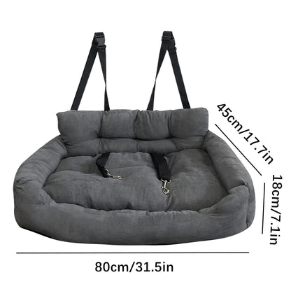 CS80 Pet Car Double Seat Travel Carries Bed for Medium Dog