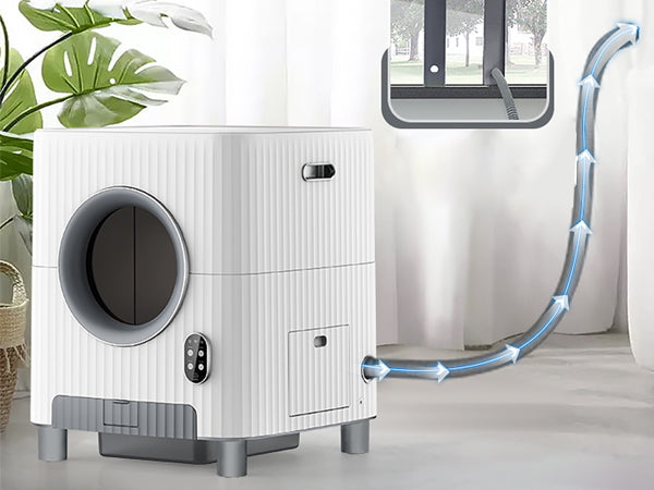 CA72 Automatic Litter Box Ventilation Pipe Installation 