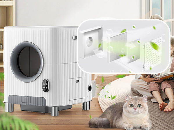 CA72 Smart Litter Box with Indoor Fresh Air Deodorization