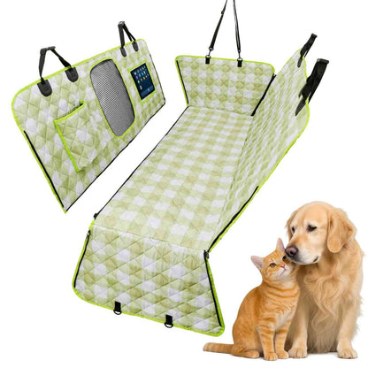 CB137 Pet Car Seat Cove Dogs Backseat Barrier Cushion for SUVs Cars Green