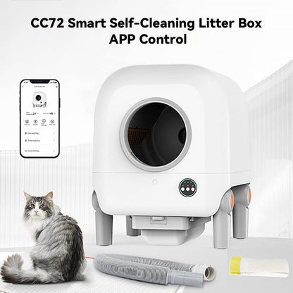 CC72 Automatic Self Cleaning Litter Box App Contrrol