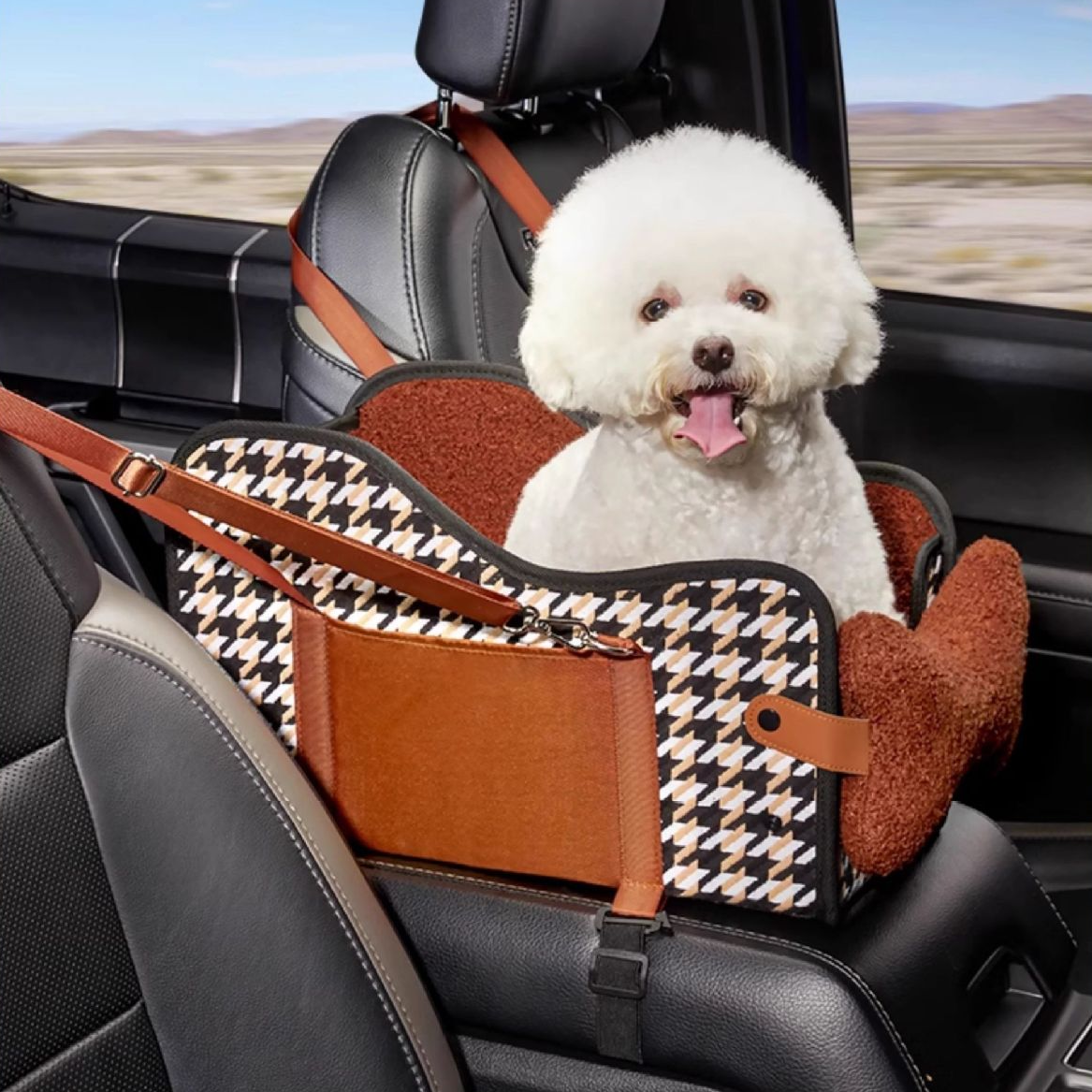 CS23 Pet Console Car Seat Foldable Carrier for Small Dog and Cat