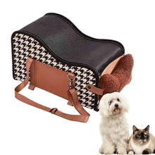 CS23 Pet Console Car Seat Foldable Carrier for Small Dog and Cat Brown
