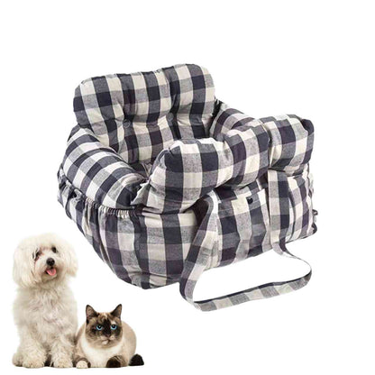 CS46 Pet Car Seat Carrier Sofa Checkered