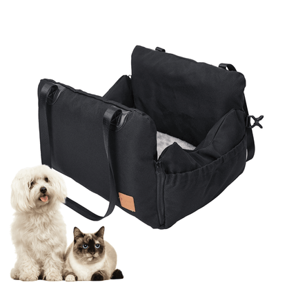 CS49 Pet Booster Seat Car Carrier for backseat small and Medium Dog and Cat Black