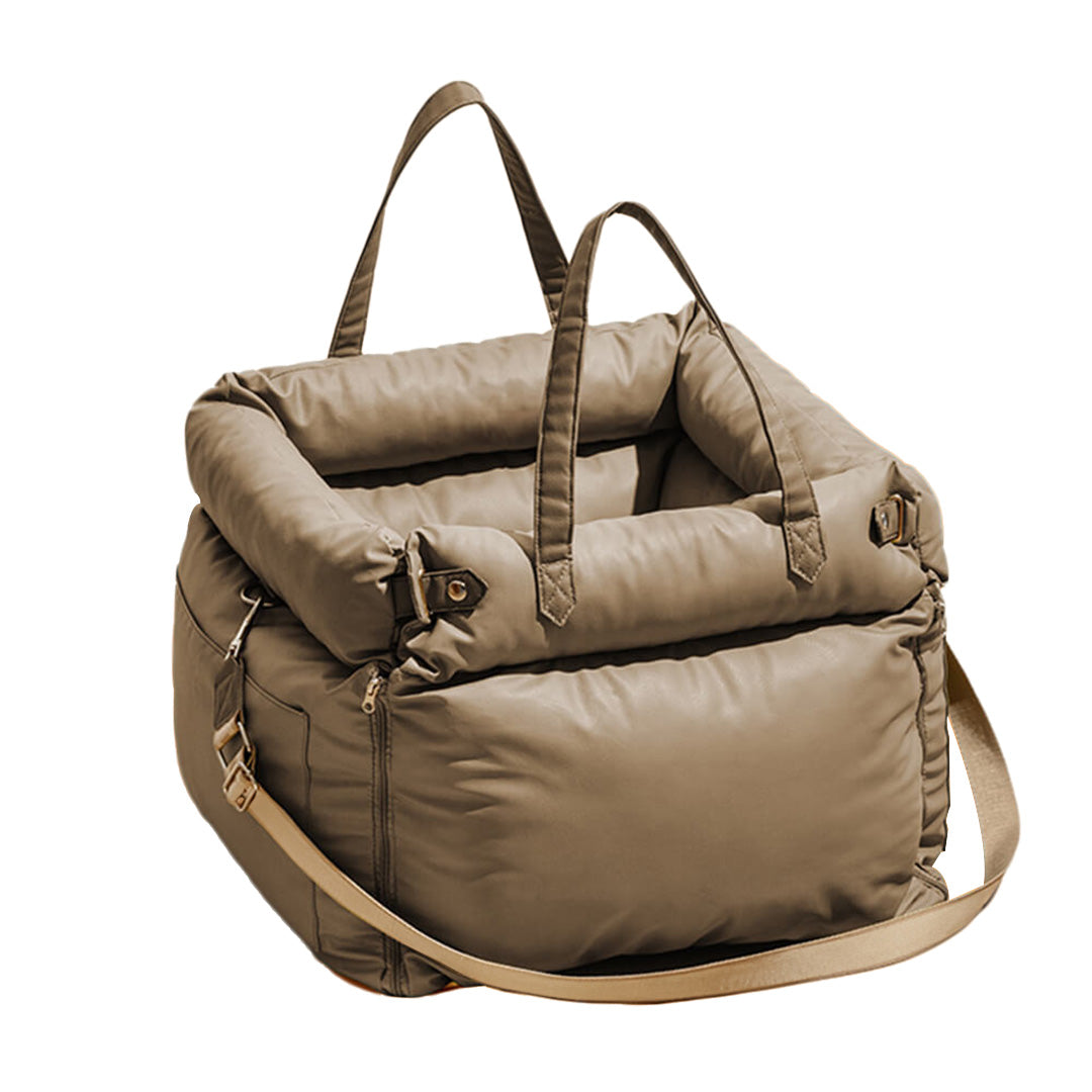 CS55 Pet Car Booster Seat Grey Beige