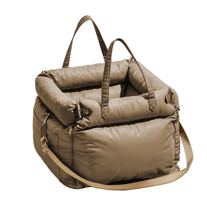 CS55 Pet Car Booster Seat Grey Beige