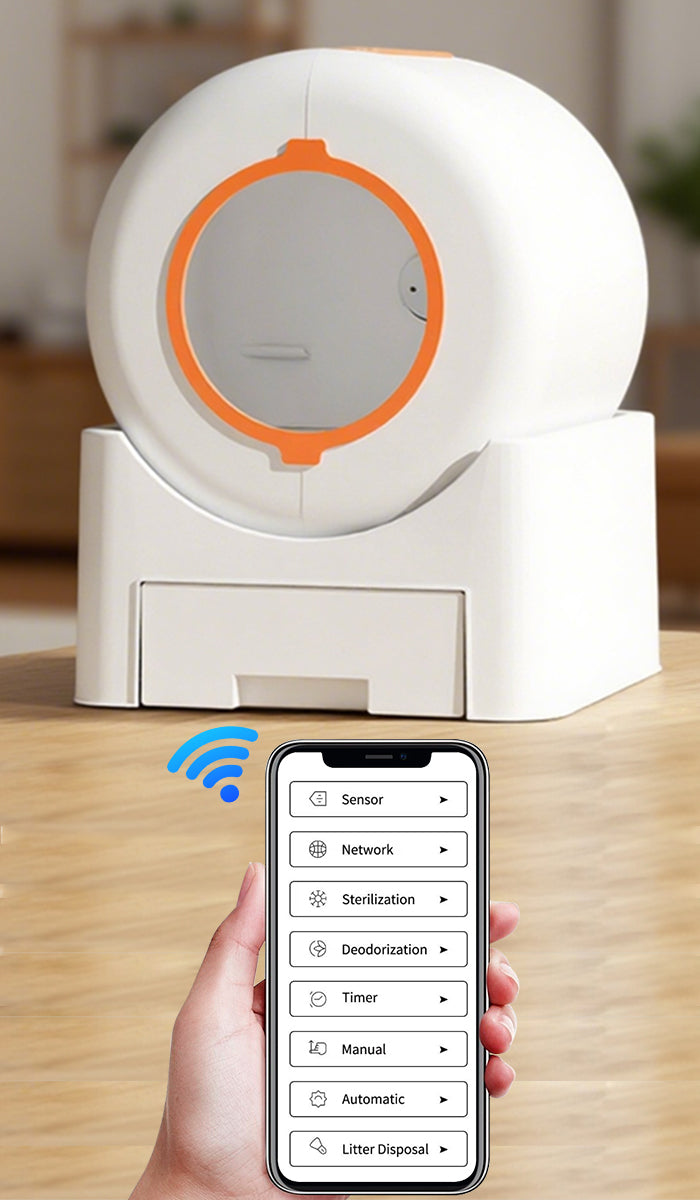CV64 Automatic Litter Box Multiple operation modes available easier control via App