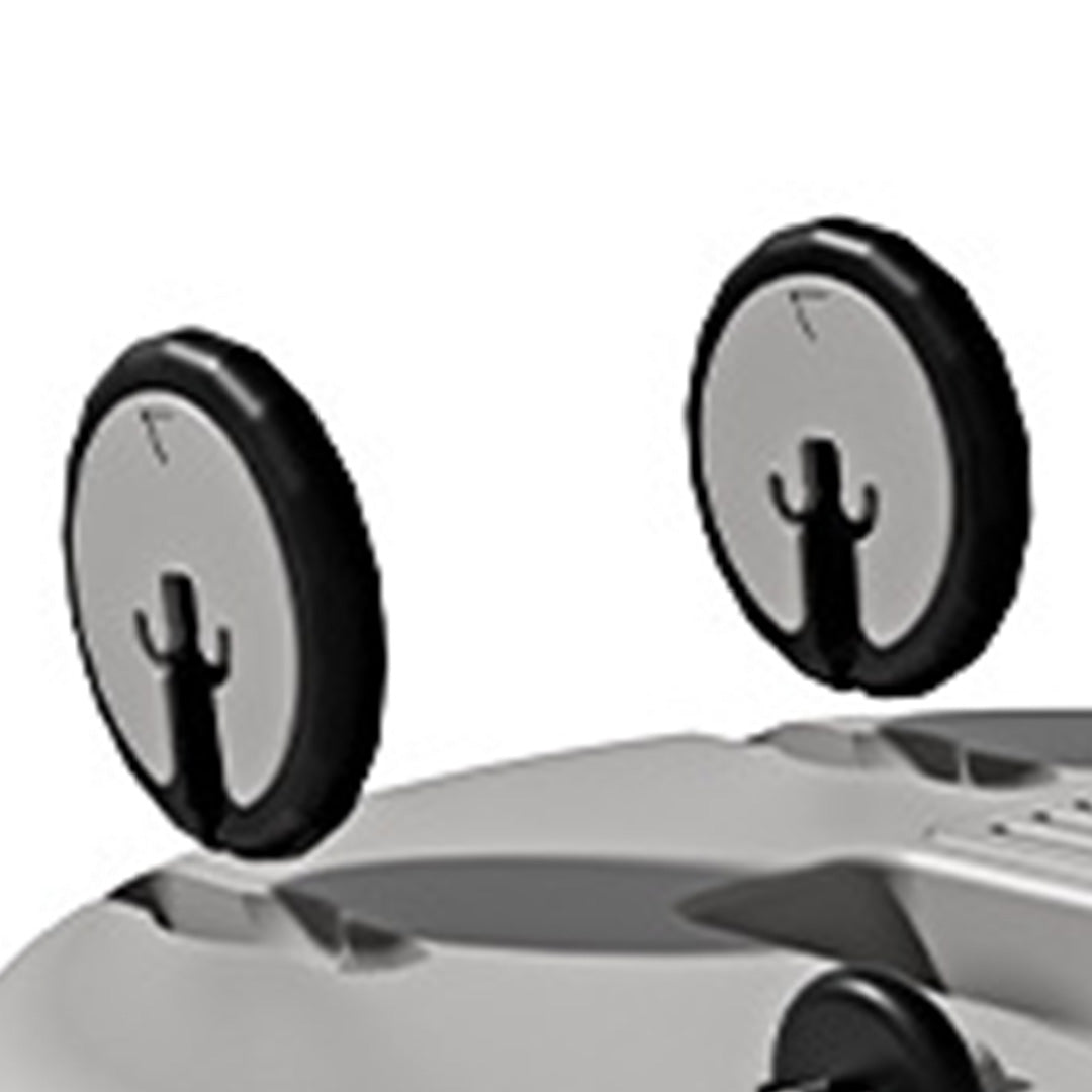 Interactive treat-dispensing cat toy with removable wheels for easy hair cleaning and maintenance