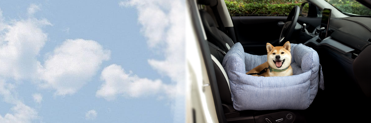 Cozy & Secure Bolster Car Seat Bed for Dogs & Cats – Travel Booster