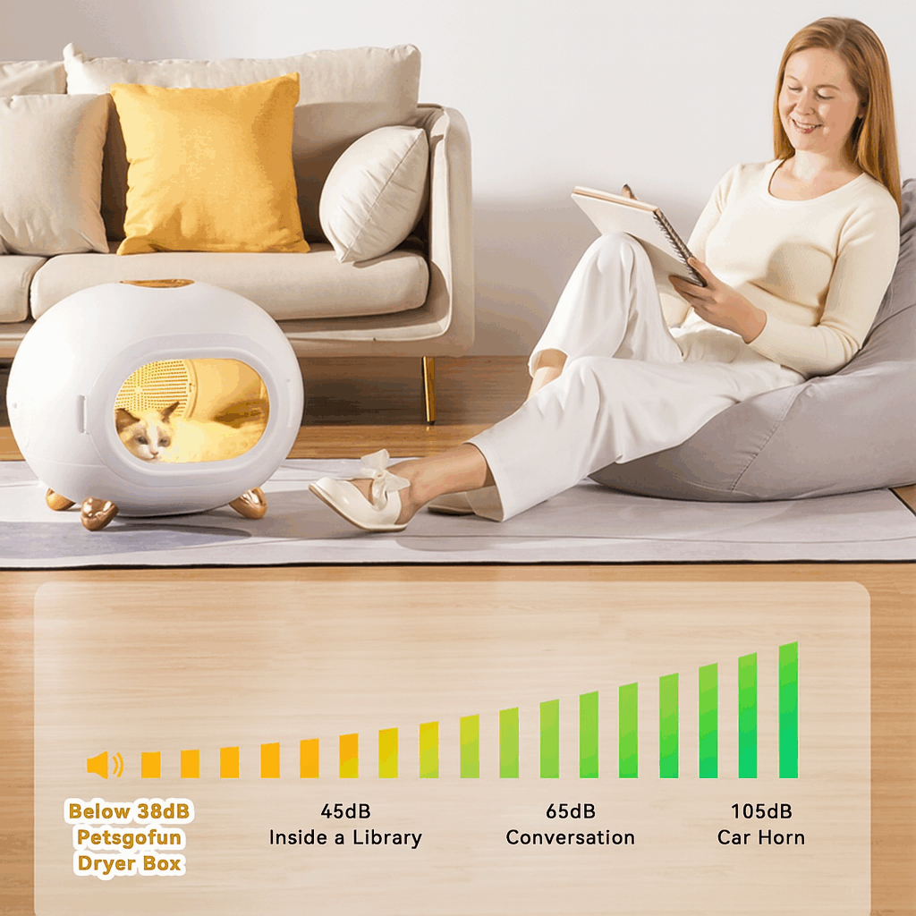 D25 Smart Pet Drying Box operating with low noise