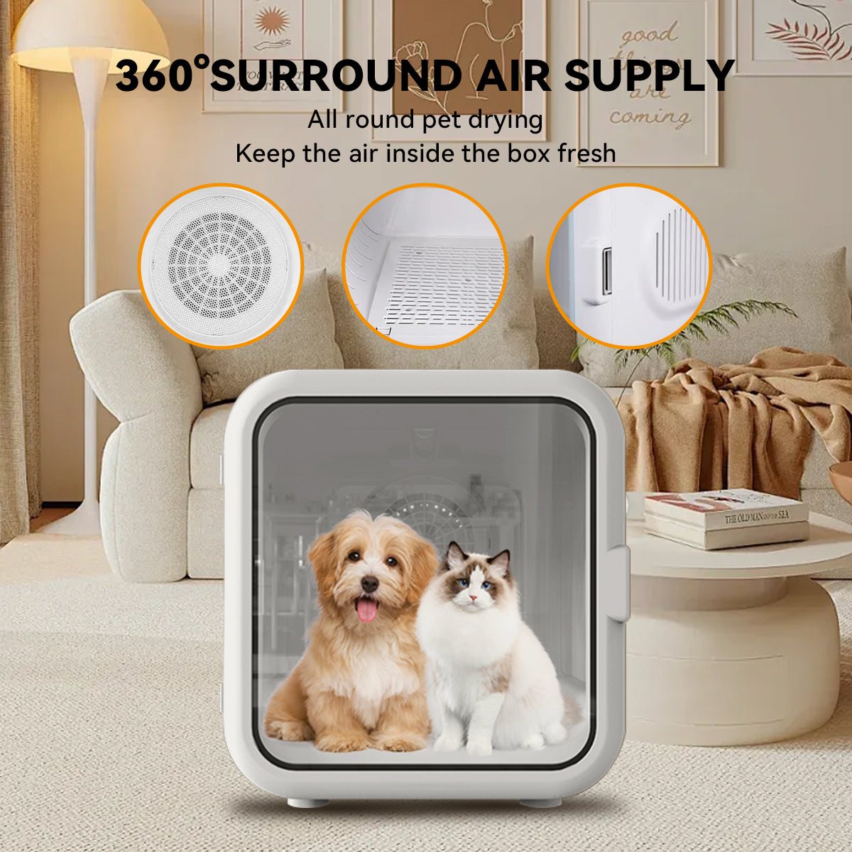 DL62 Smart Pet Dyer Box 360° Surround Air Supply