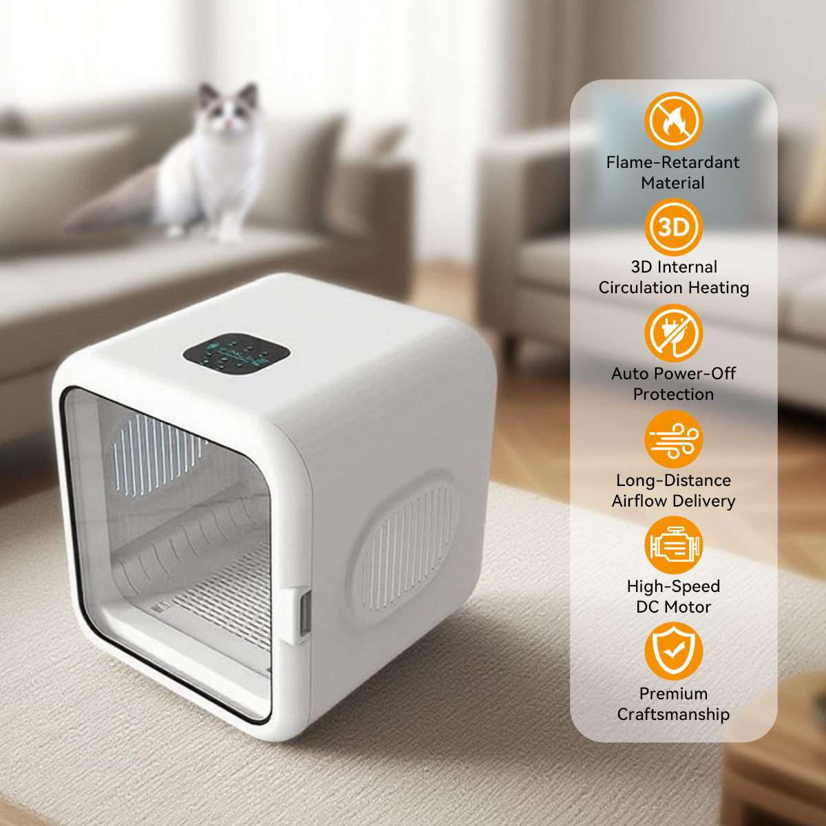 DL62 Smart Pet Dyer Box Functions