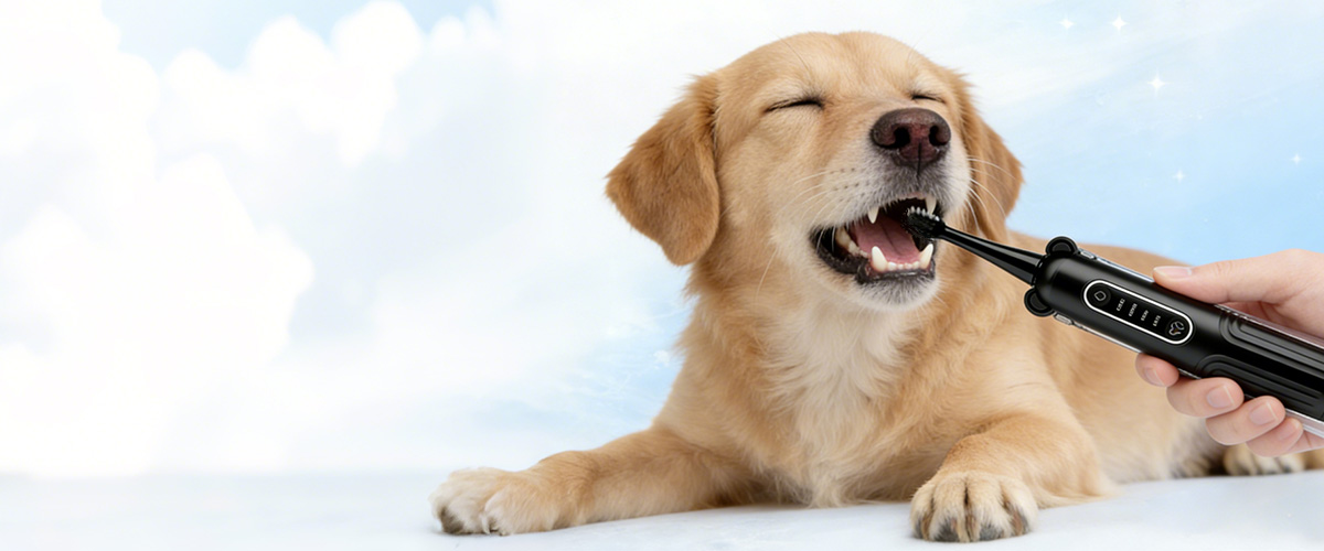 Using a electric Toothbrush for dog daily Oral Care