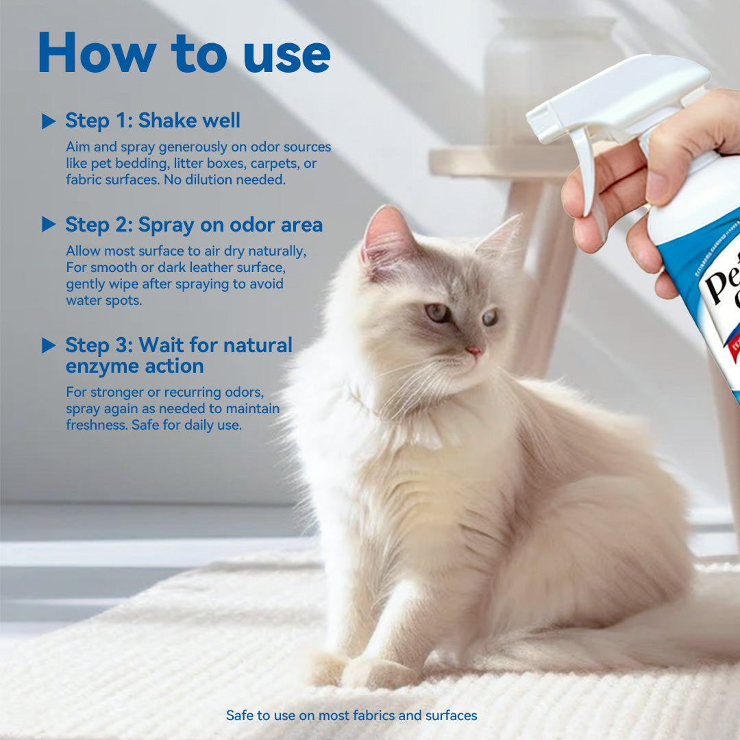 3 Step to use natural enzyme odor spray