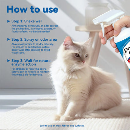 3 Step to use natural enzyme odor spray