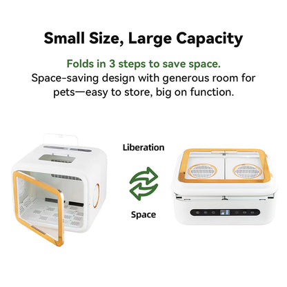 Foldable Smart Pet Drying Box save space