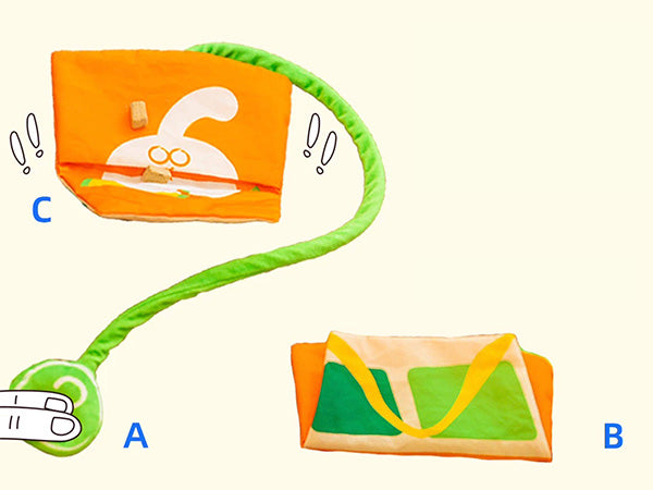 Curiosity play features with pressable buttons and hidden interactive elements