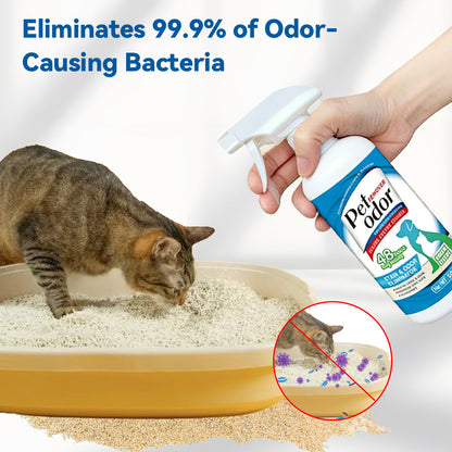 Natural Enzyme Pet Odor Spray eliminates most of odor causing bacterial