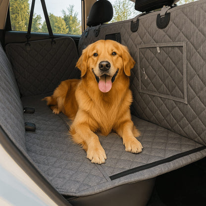 A dog lying on this Pet Car Seat Cover 