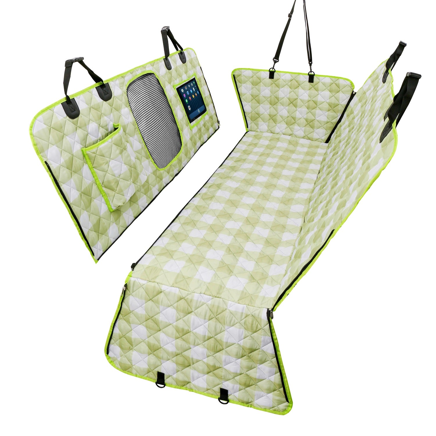 OC005  Pet Car Seat Cove Dogs Backseat Green