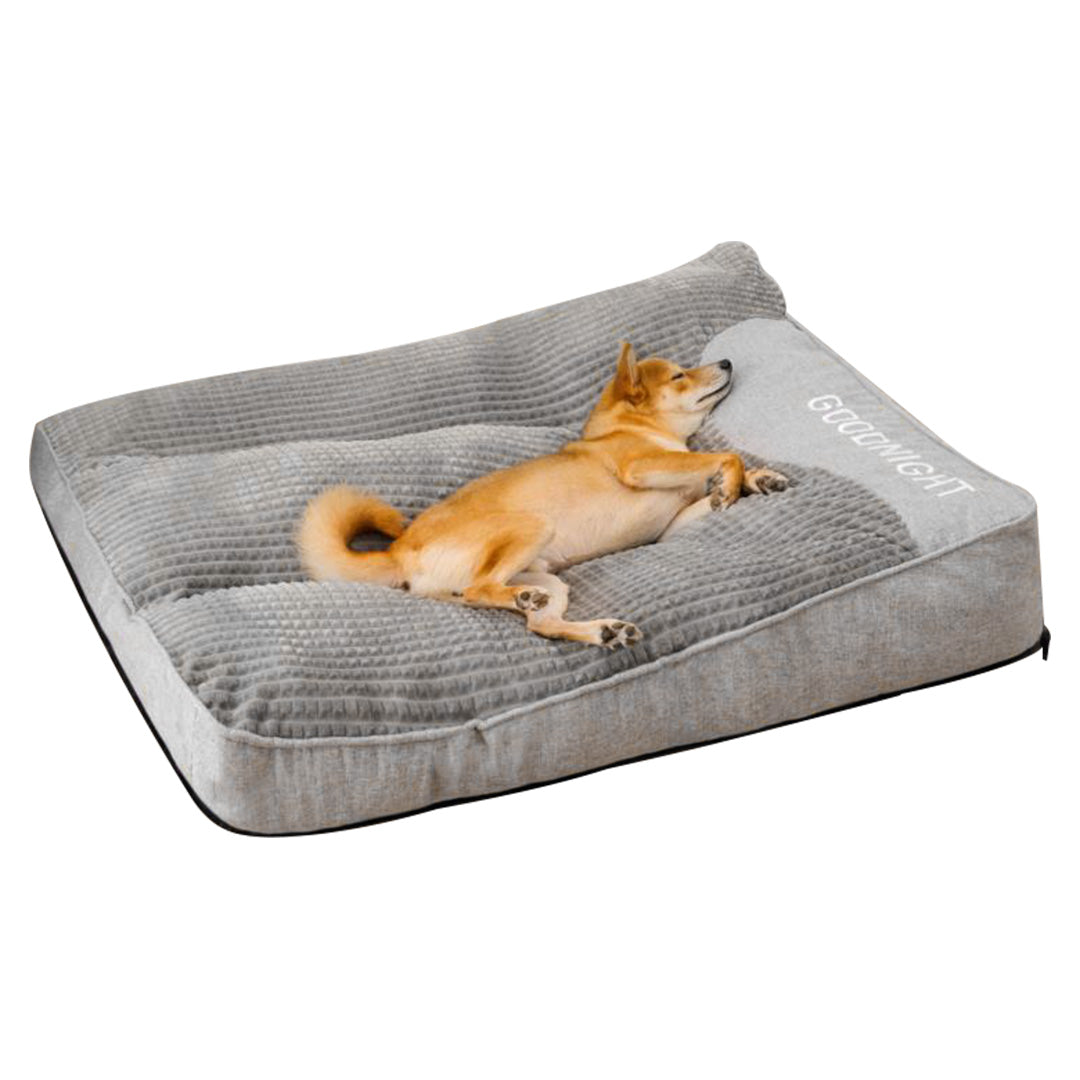 Grey Raised Dog Bed