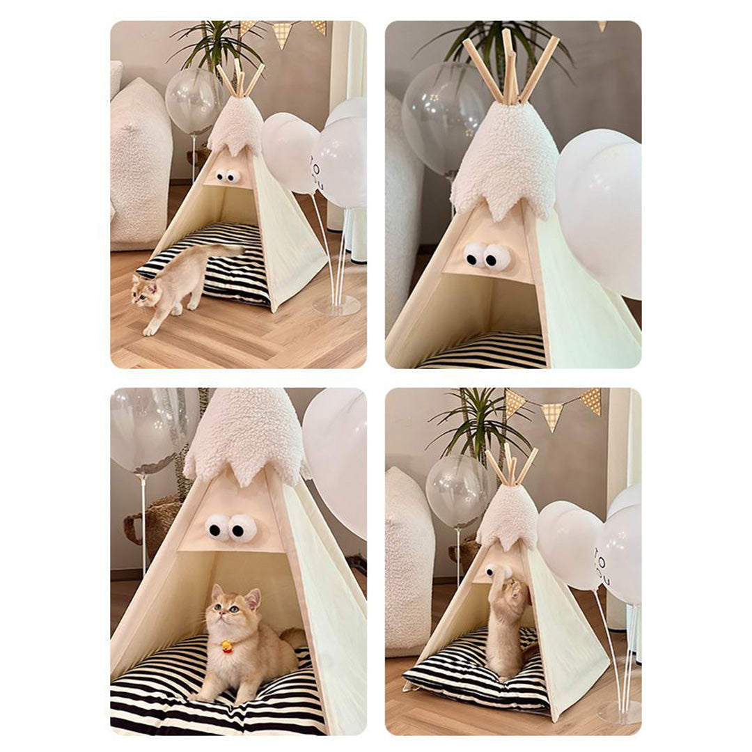 PB55 Cozy Cat Bed Pet Indoor Tent White