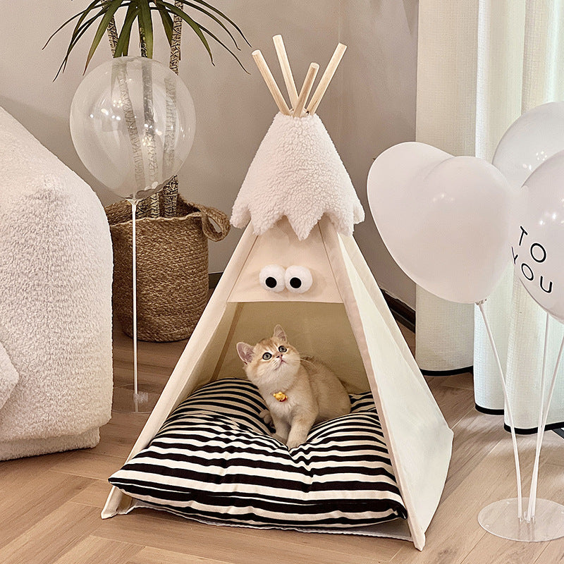 PB55 Pet Bed Cat Indoor Tent White