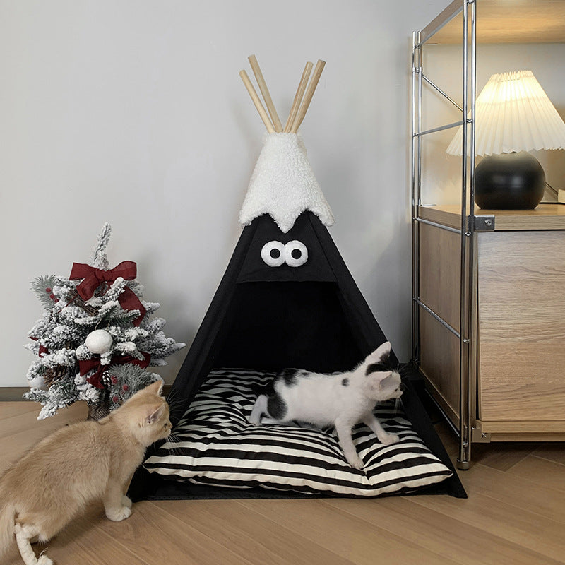 PB55 Pet Cat Bed Tent Black 