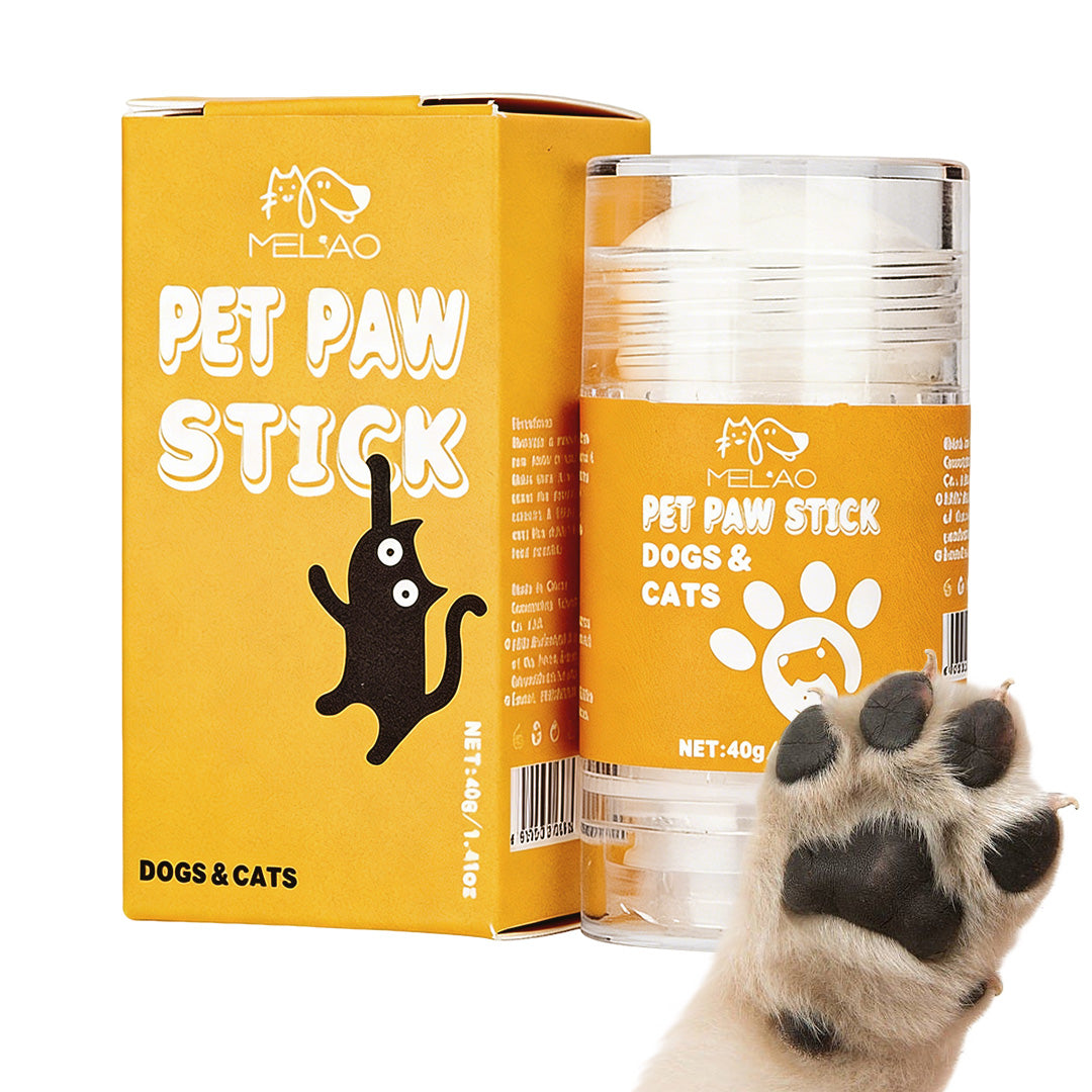moisturizing dog paw pads with balm stick close up