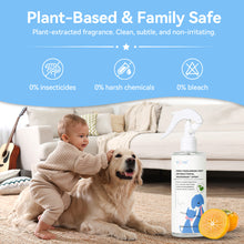 Non toxic pet odor Eliminator spray safe for pets and family indoor use