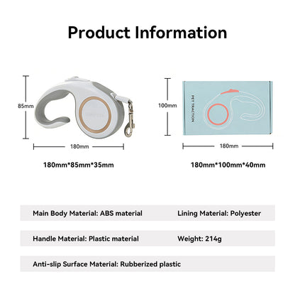 Automatic dog leash designed for safe and comfortable daily walks