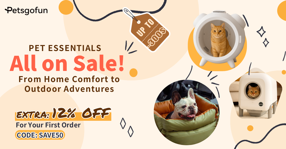 Petsgofun Automatic Litter Boxes Pet Carriers Pet Drying Boxes all ON Sale