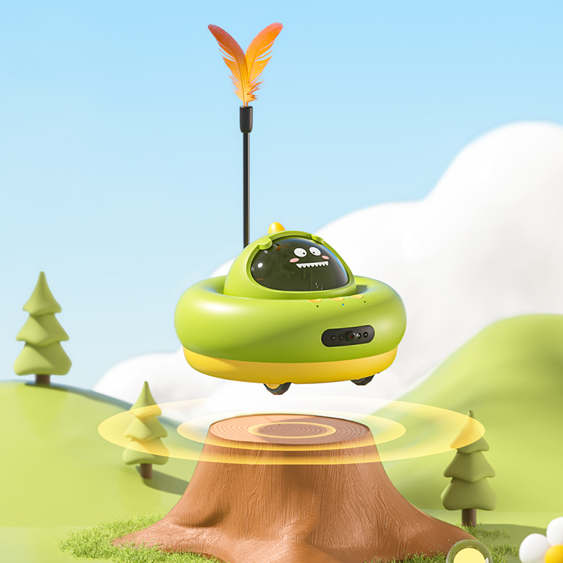 Smart cat toy with motion-activated wake-up feature