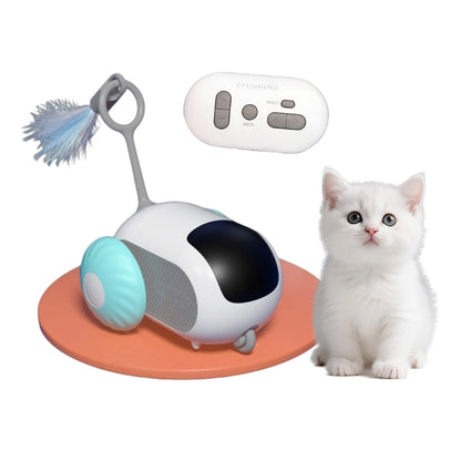 Rechargeable interactive cat toy with USB-C charging port close-up