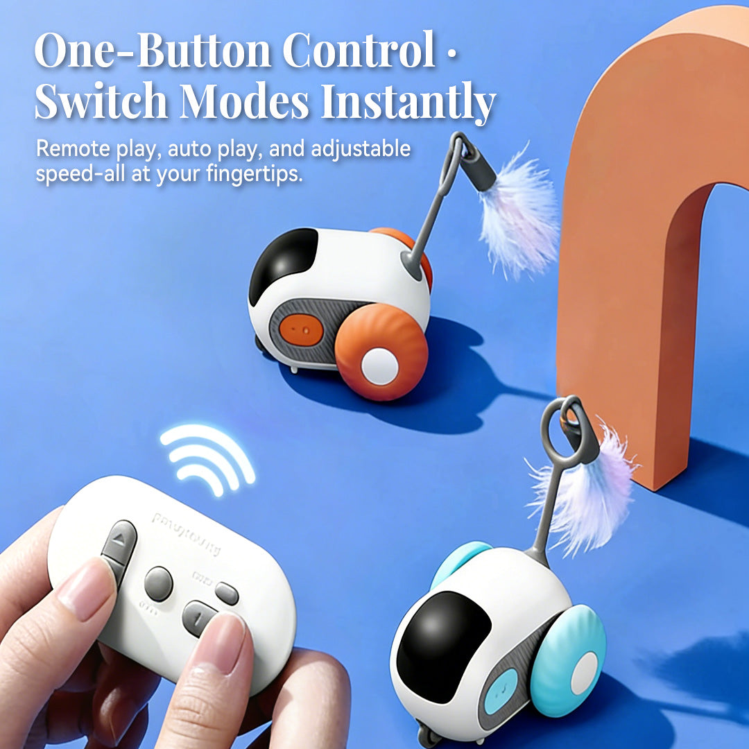 Cat Toy Car with One-Button Control and adjustable speed-all at your fingertips