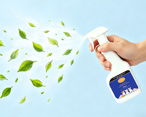 Remove pet odor spray providing fresh air