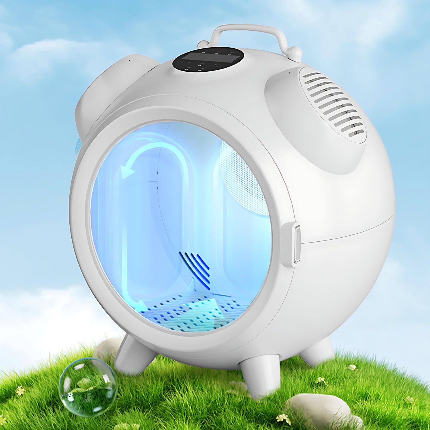 Round Pet Dryer Box airflow
