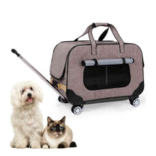 SC17 Rolling Pet Carrier with Removable Wheels Outdoor Gear Trolley Beige