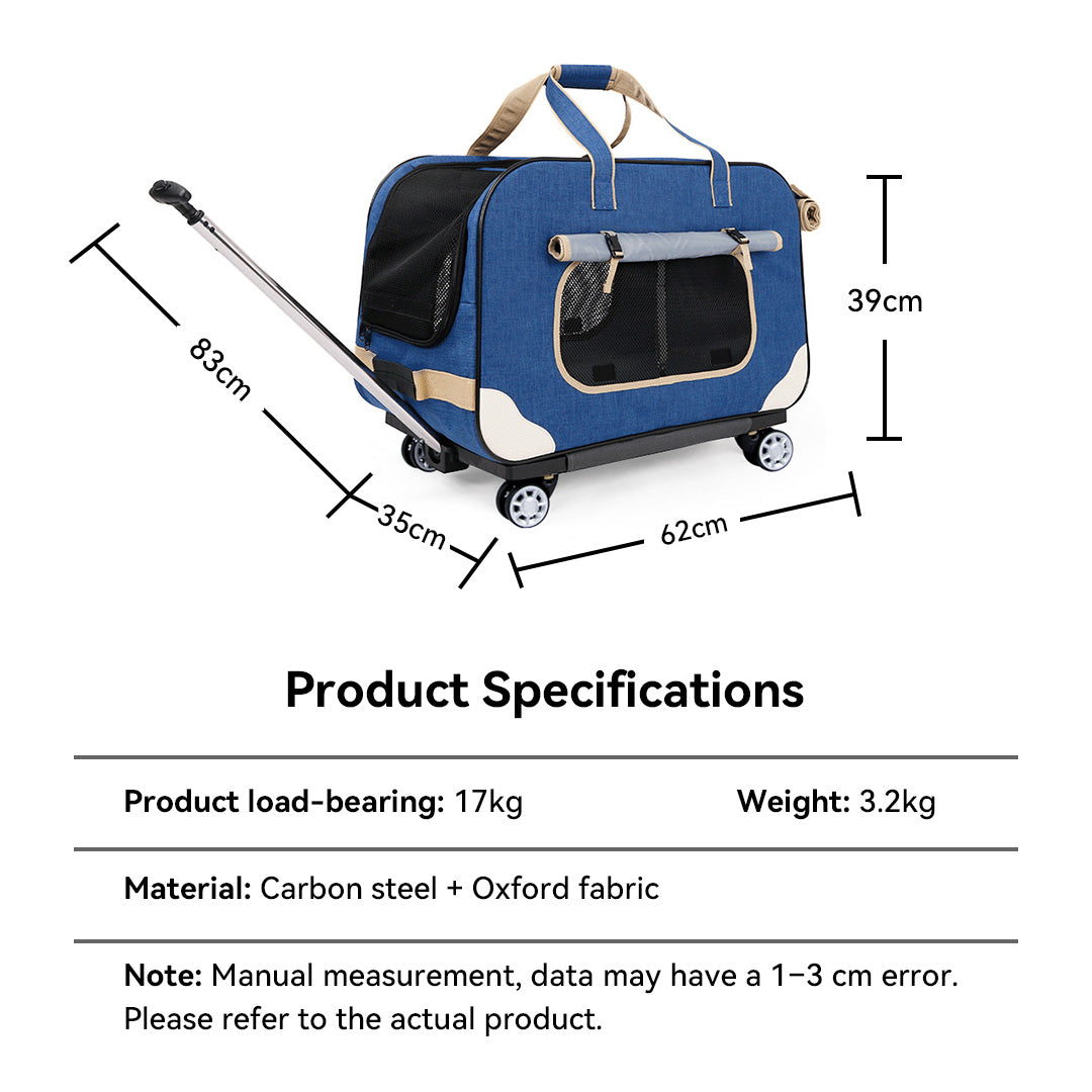 SC17 Rolling Pet Carrier with Removable Wheels Outdoor Gear Trolley Specifications