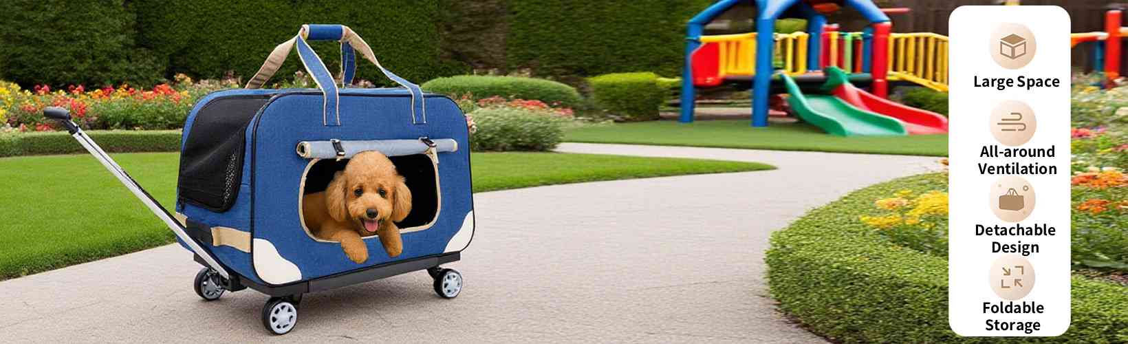 SC17 Rolling Pet Carrier with Wheels