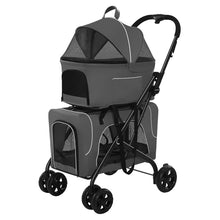 SS15 Detachable Double Pet Gear Black Stroller